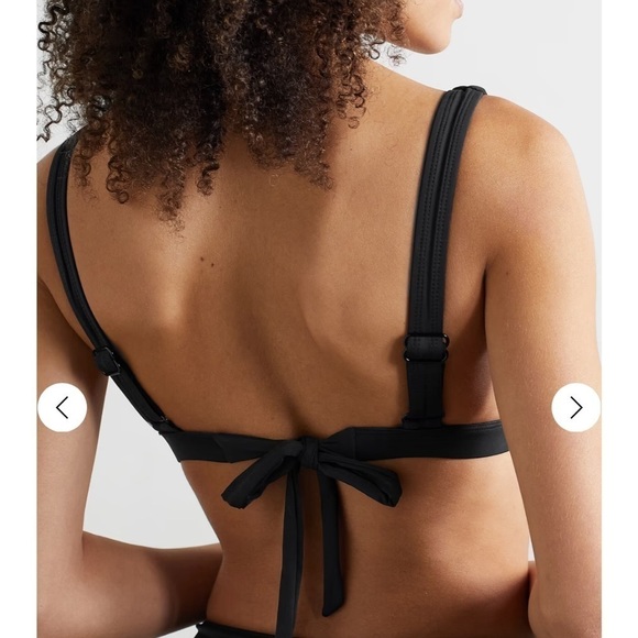 Good American Plunge Triangle Swim Top — Classic Black Beachwear Size 2(M) - Picture 2 of 6